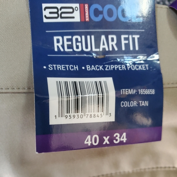 Men’s 32 Degrees Cool Regular Fit Stretch Performan Pant Tan Size 40x34 NWT - Picture 10 of 12